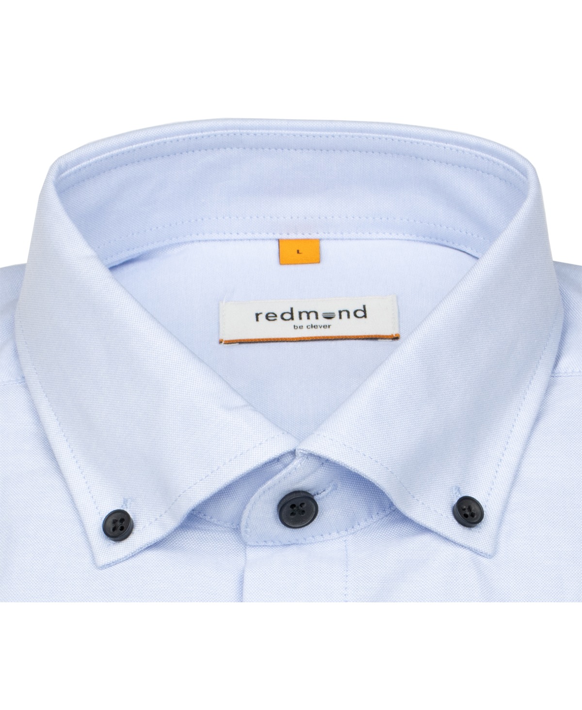 Redmond Hemd - Modern Fit - Button Down Kragen - Oxford Struktur - hellblau