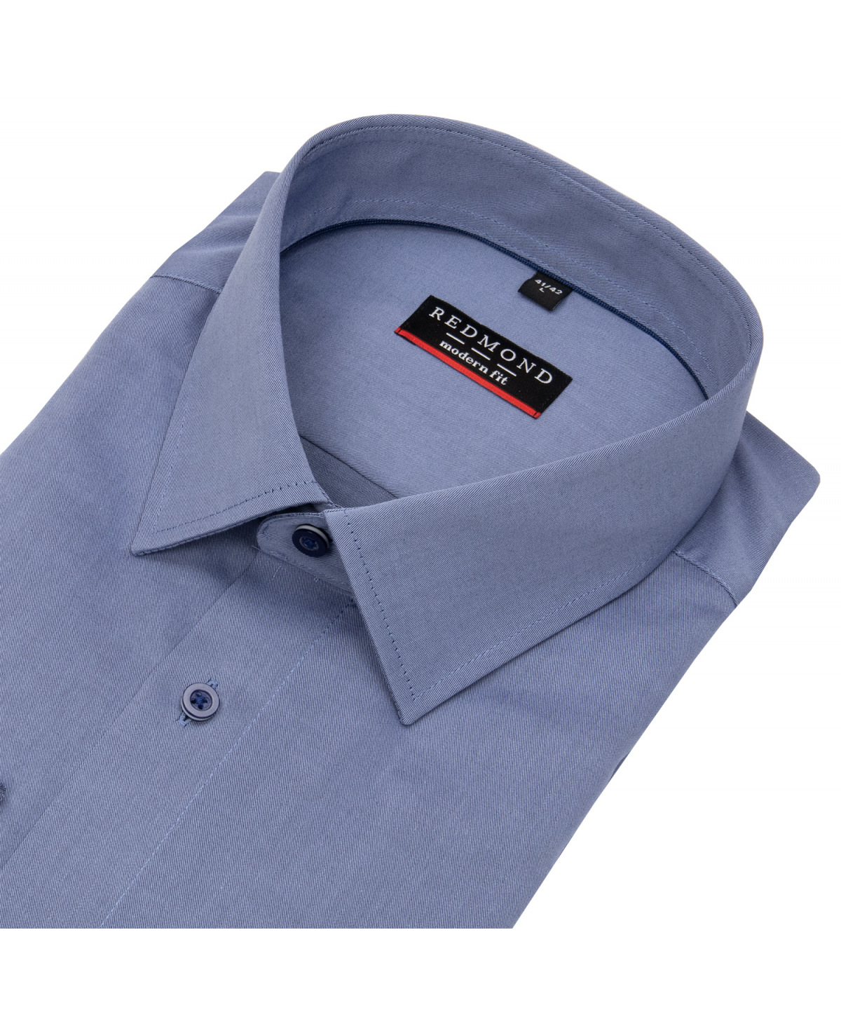 Redmond Hemd - Modern Fit - Kentkragen - Twill - blau