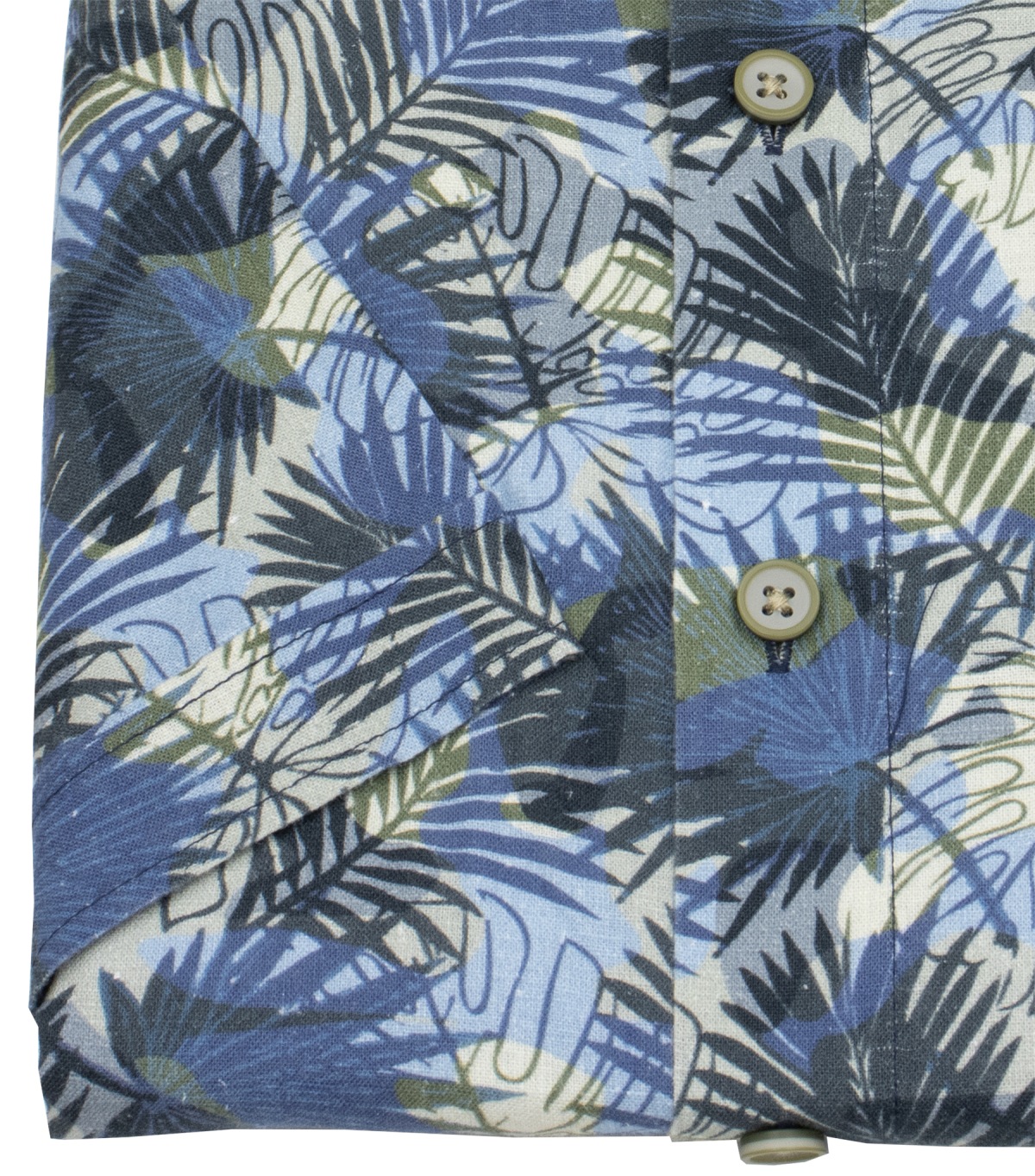 Redmond Kurzarmhemd - Casual Fit - Leinen Mix - Button Down - Print - mehrfarbig