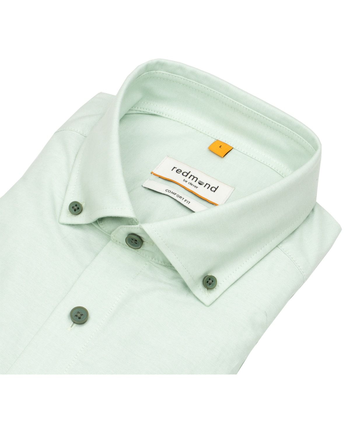 Redmond Kurzarmhemd - Comfort Fit - Button Down Kragen - grün