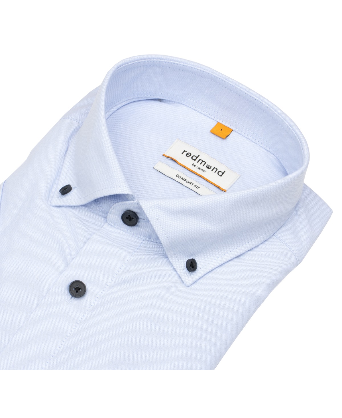 Redmond Kurzarmhemd - Comfort Fit - Button Down Kragen - hellblau