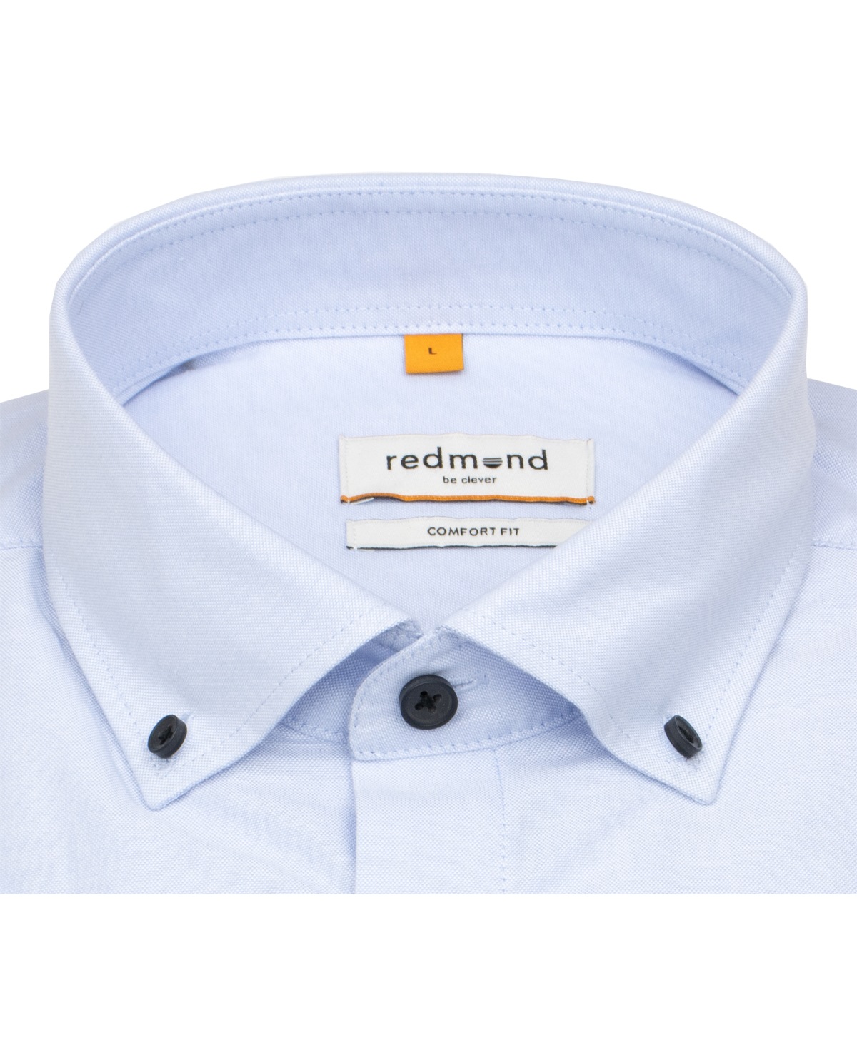 Redmond Kurzarmhemd - Comfort Fit - Button Down Kragen - hellblau