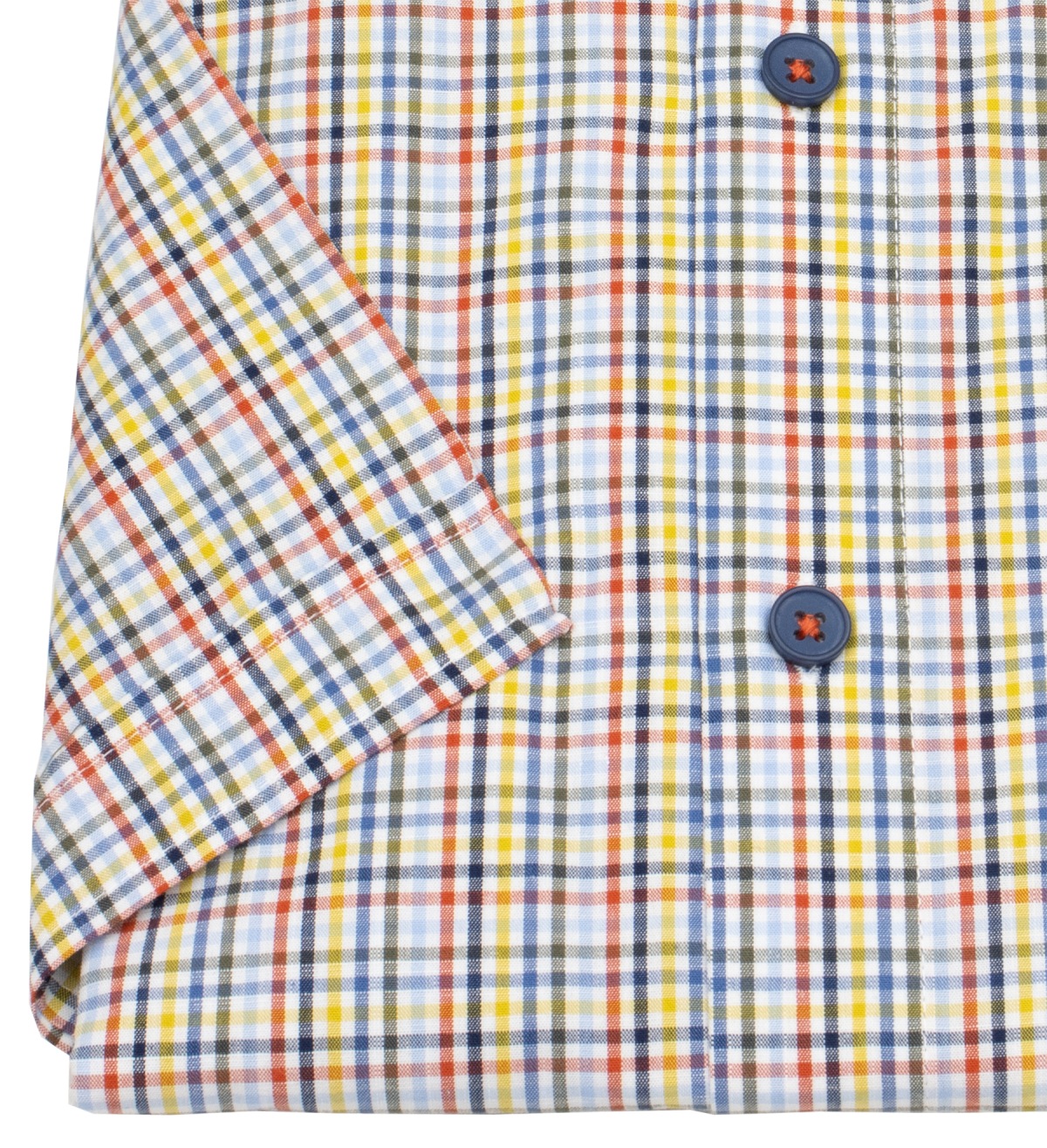 Redmond Chemise à manches courtes - Comfort Fit - col boutonné - à carreaux - multicolore