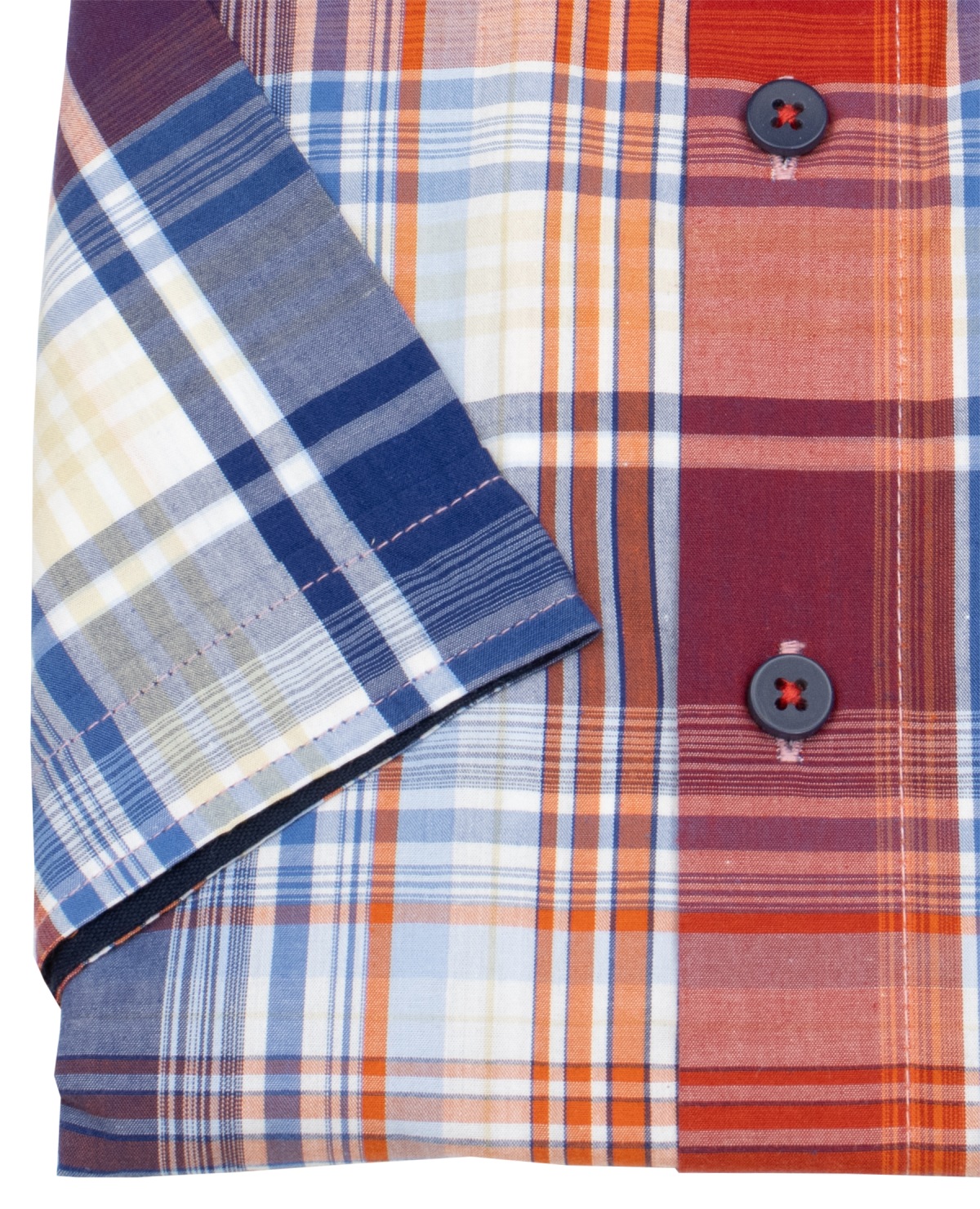 Redmond Kurzarmhemd - Comfort Fit - Button Down Kragen - kariert - rot - ohne OVP