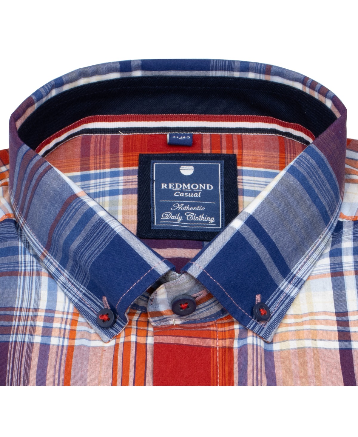 Redmond Kurzarmhemd - Comfort Fit - Button Down Kragen - kariert - rot - ohne OVP