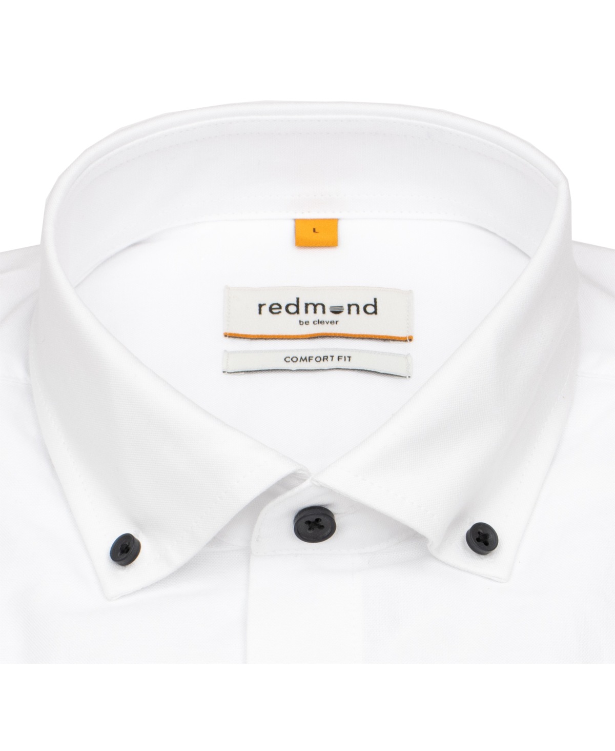 Redmond Kurzarmhemd - Comfort Fit - Button Down Kragen - weiß