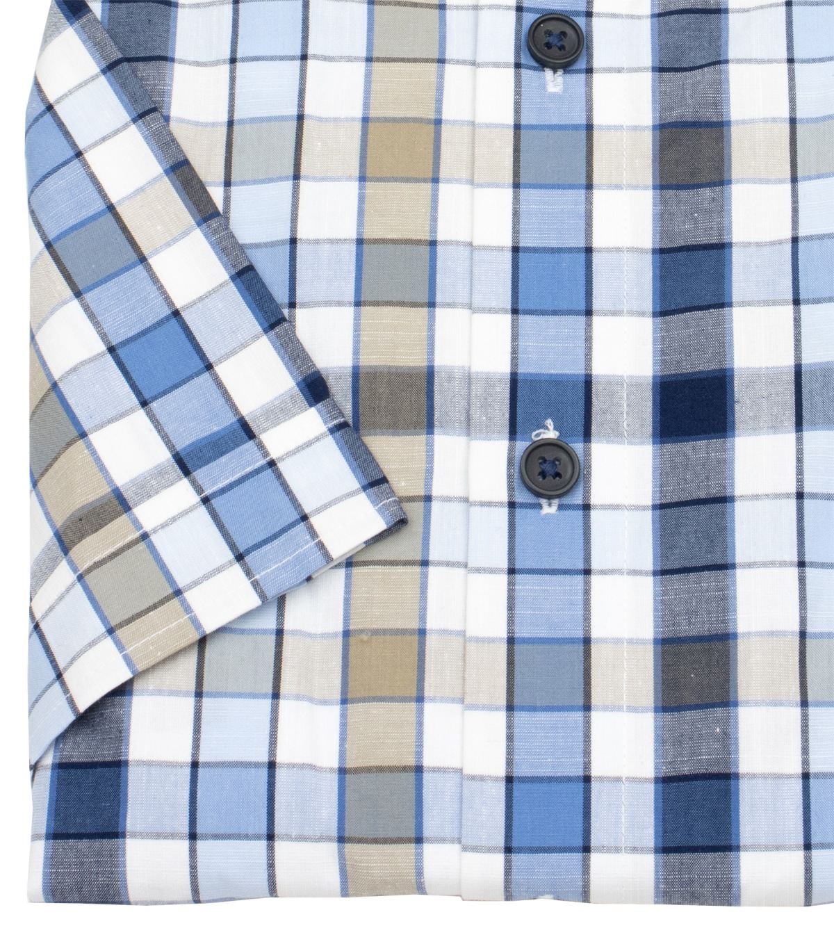 Redmond Kurzarmhemd - Comfort Fit - kariert - blau