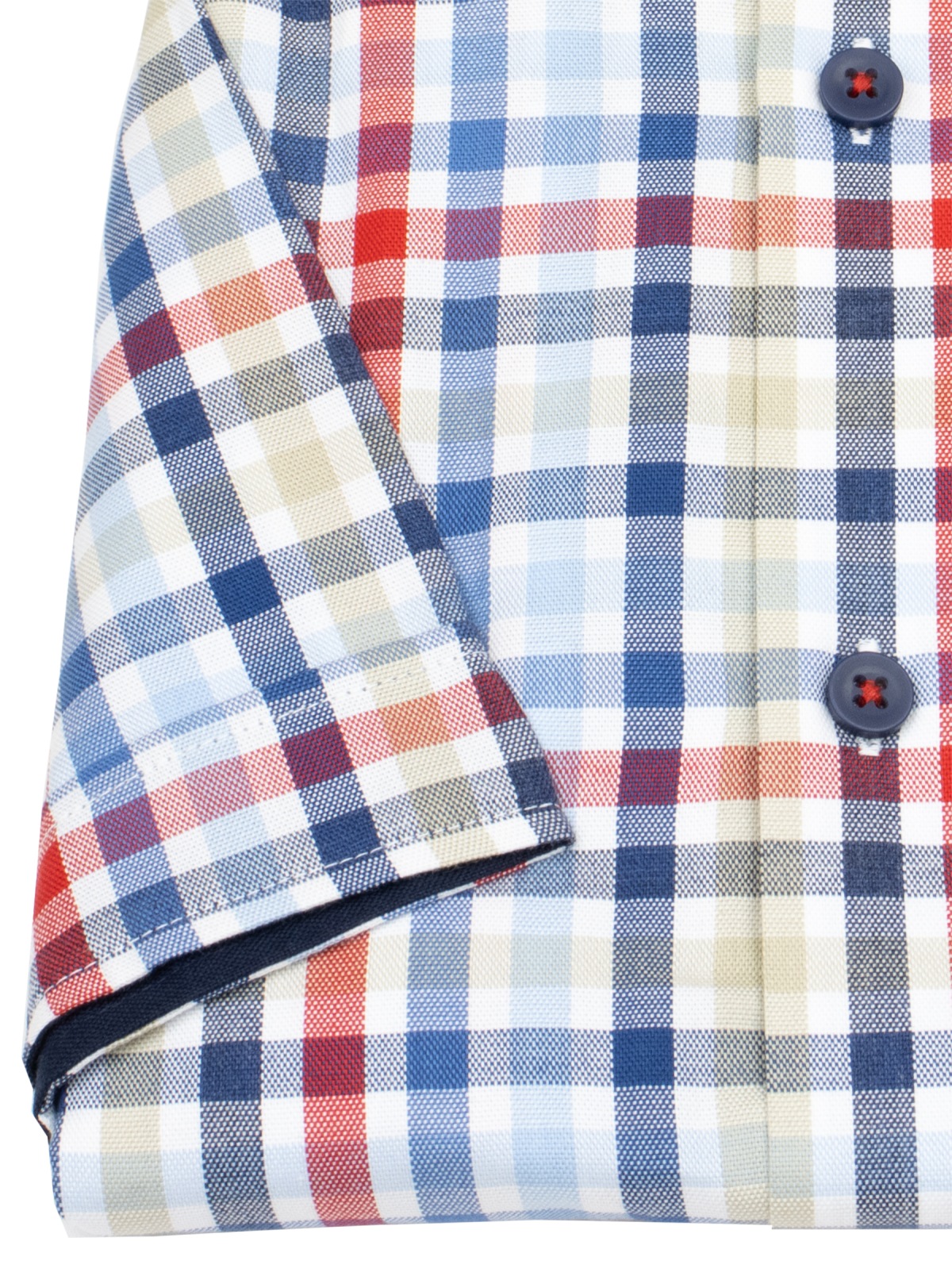 Redmond Kurzarmhemd - Comfort Fit - kariert - blau / rot - ohne OVP