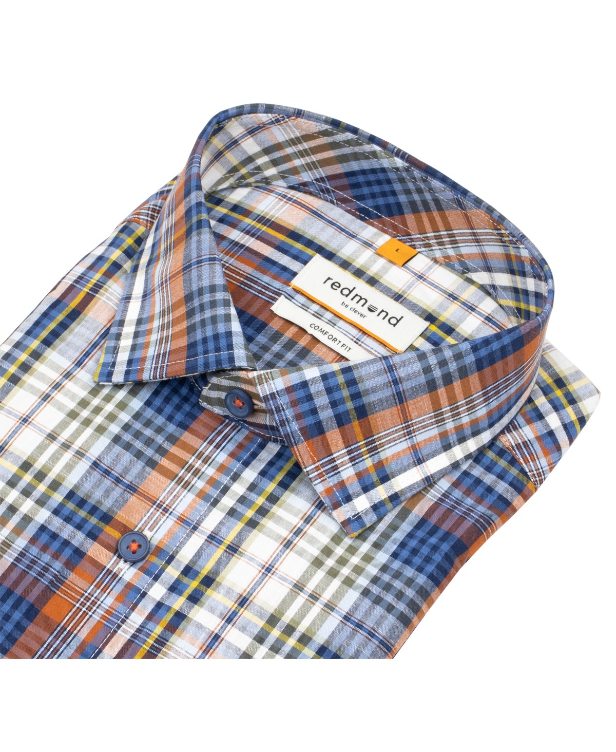 Redmond Kurzarmhemd - Comfort Fit - kariert - mehrfarbig