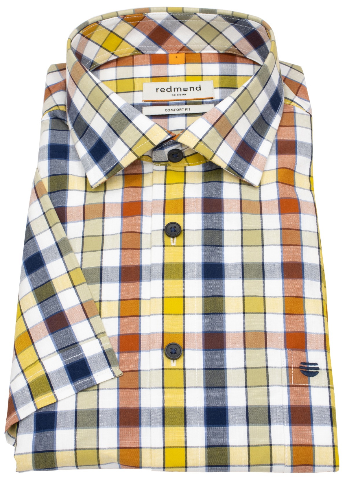 Redmond Kurzarmhemd - Comfort Fit - kariert - mehrfarbig