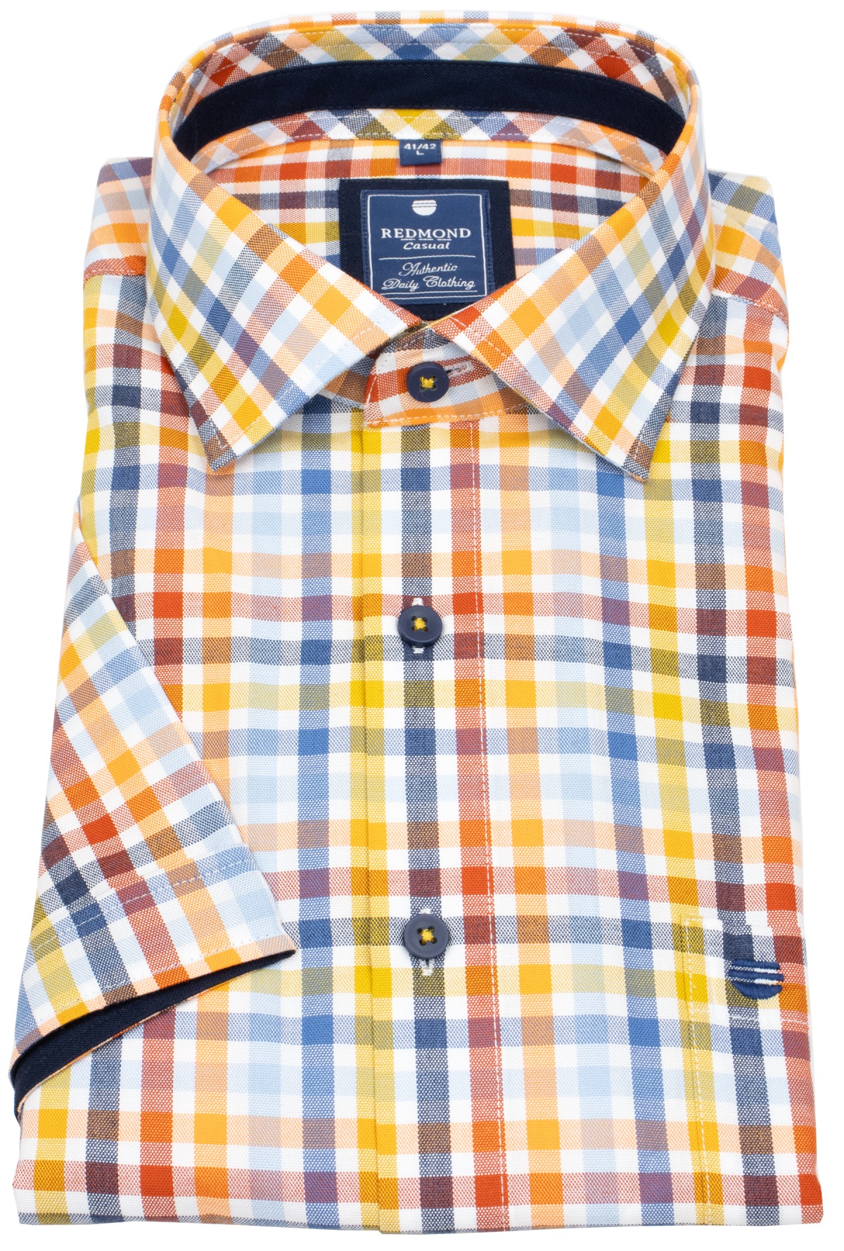 Redmond Kurzarmhemd - Comfort Fit - kariert - mehrfarbig - ohne OVP
