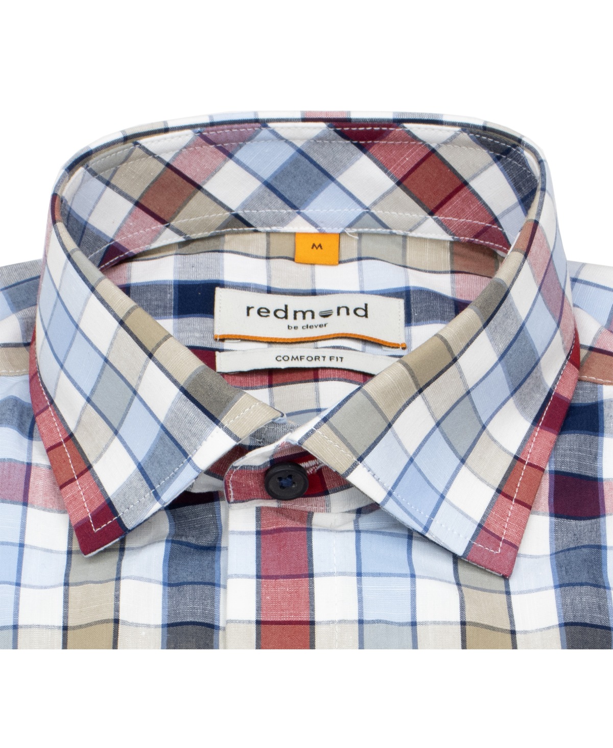 Redmond Kurzarmhemd - Comfort Fit - kariert - rot