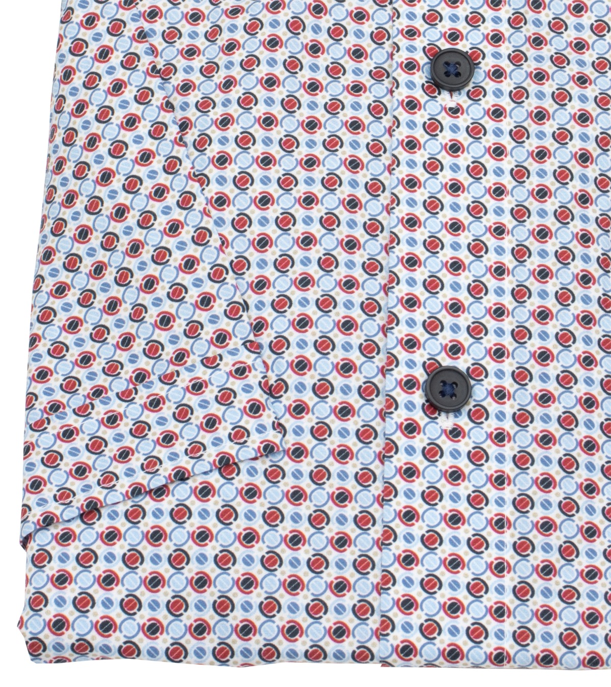 Redmond Kurzarmhemd - Comfort Fit - Print - rot