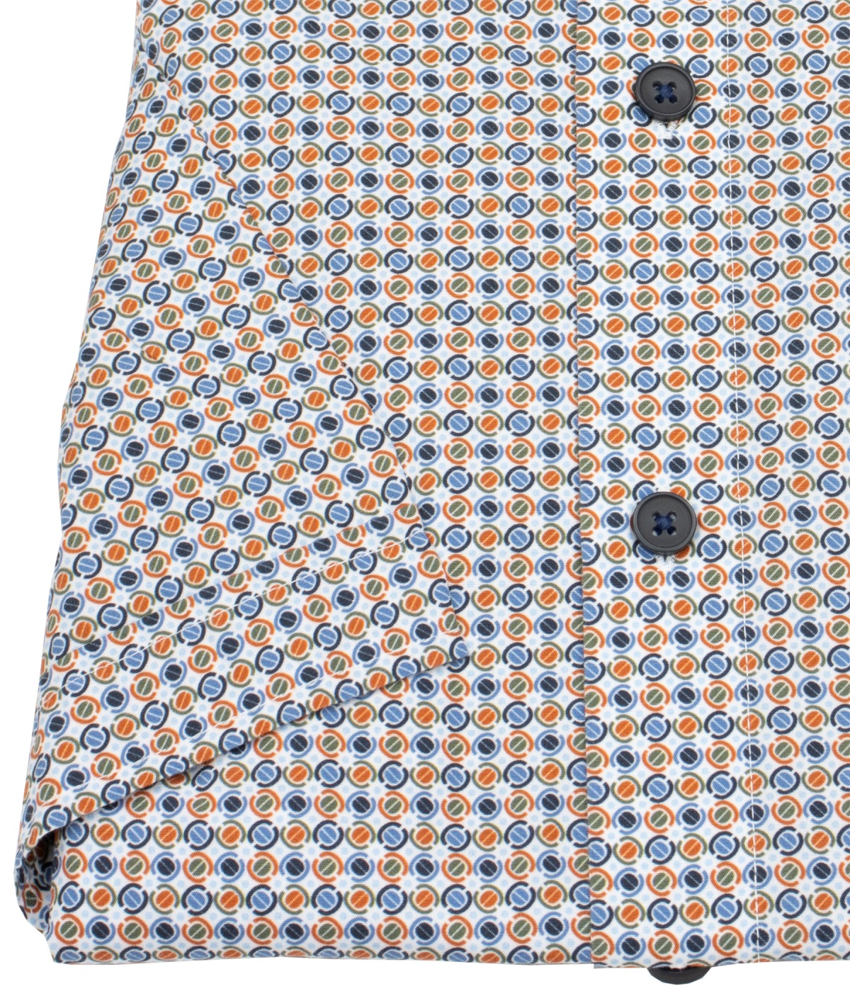 Redmond Kurzarmhemd - Comfort Fit - Print - terra rot