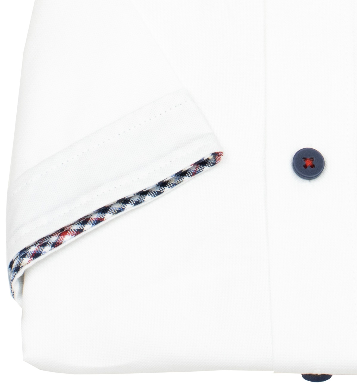 Redmond Kurzarmhemd - Modern Fit - Button Down Kragen - Oxford - weiß