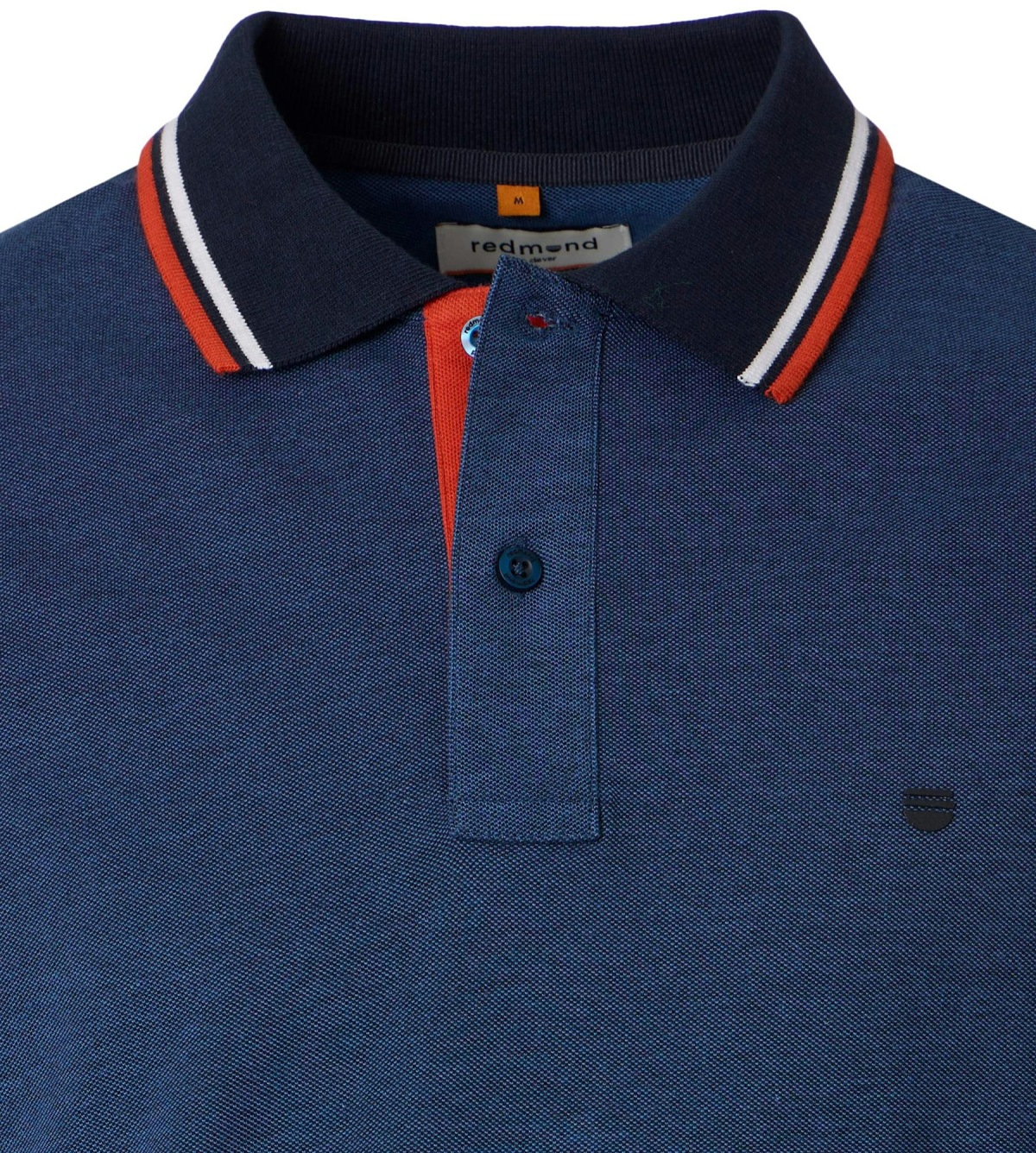 Redmond Poloshirt - Regular Fit - Piqué - Kontrastkragen - blau