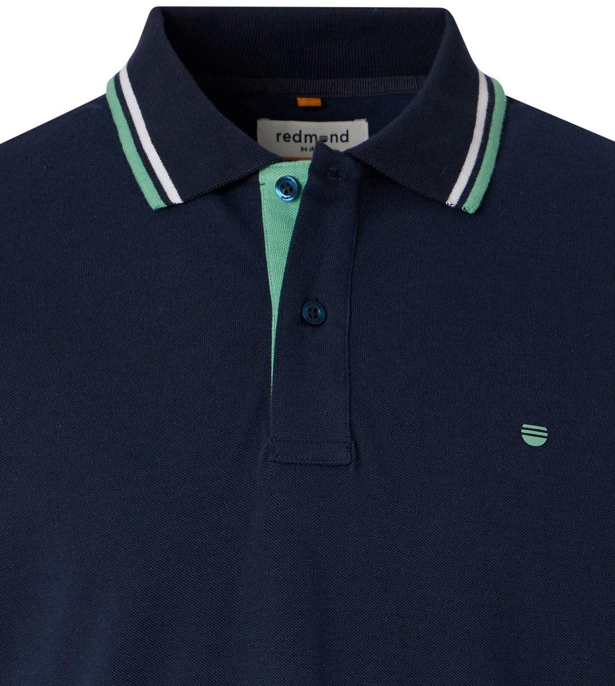 Redmond Poloshirt - Regular Fit - Piqué - Kontrastkragen - dunkelblau