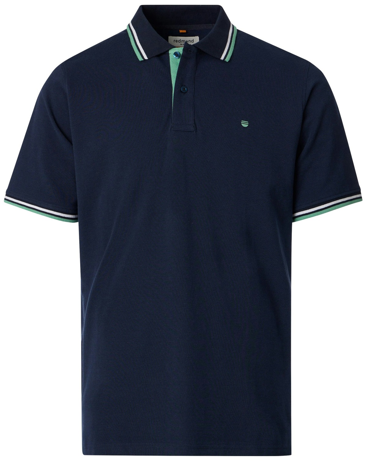 Redmond Poloshirt - Regular Fit - Piqué - Kontrastkragen - dunkelblau