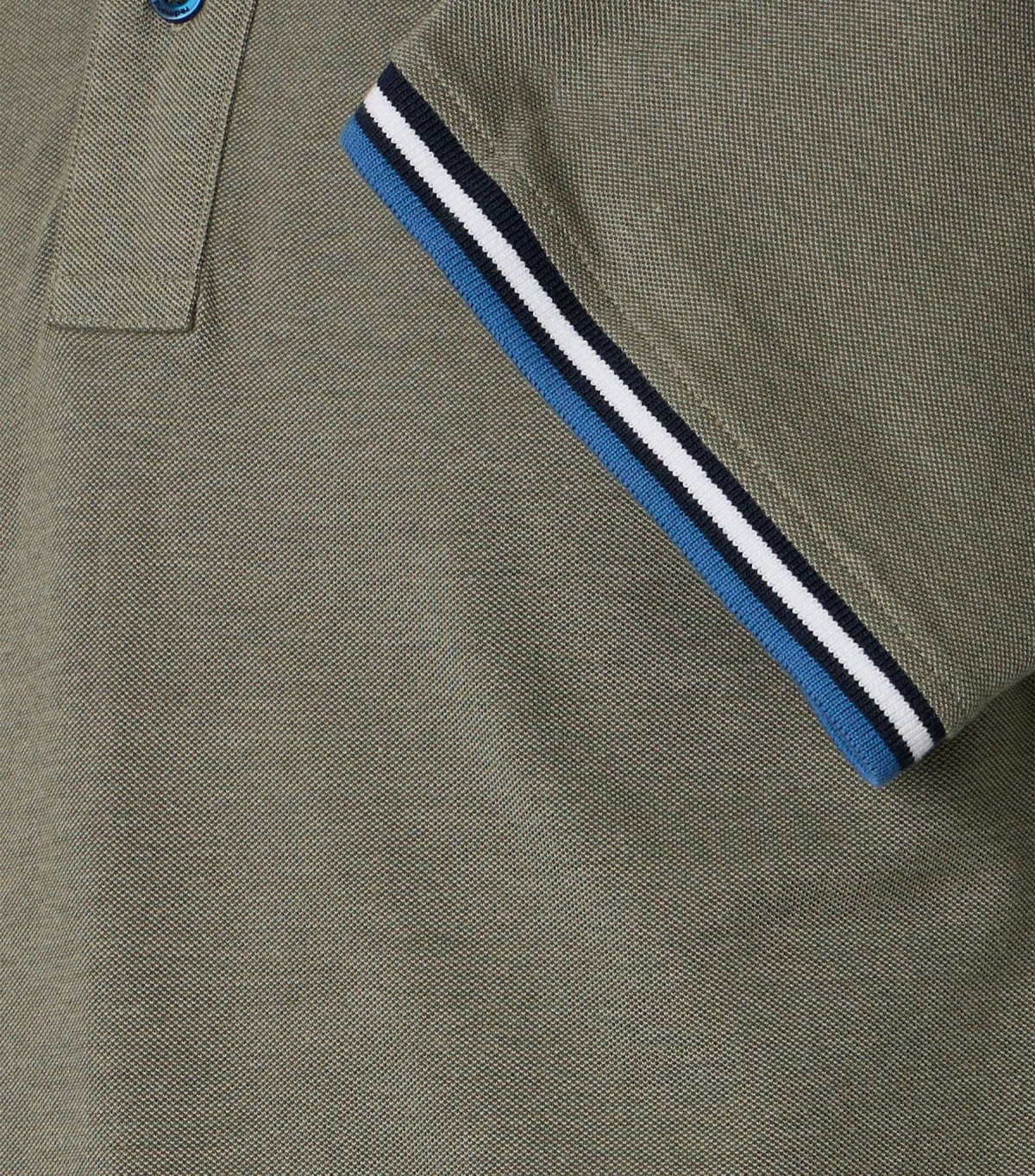 Redmond Poloshirt - Regular Fit - Piqué - Kontrastkragen - grün