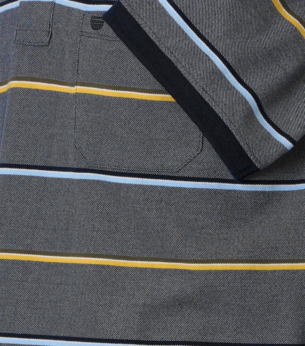 Redmond Poloshirt - Regular Fit - Piqué - Streifen - blau