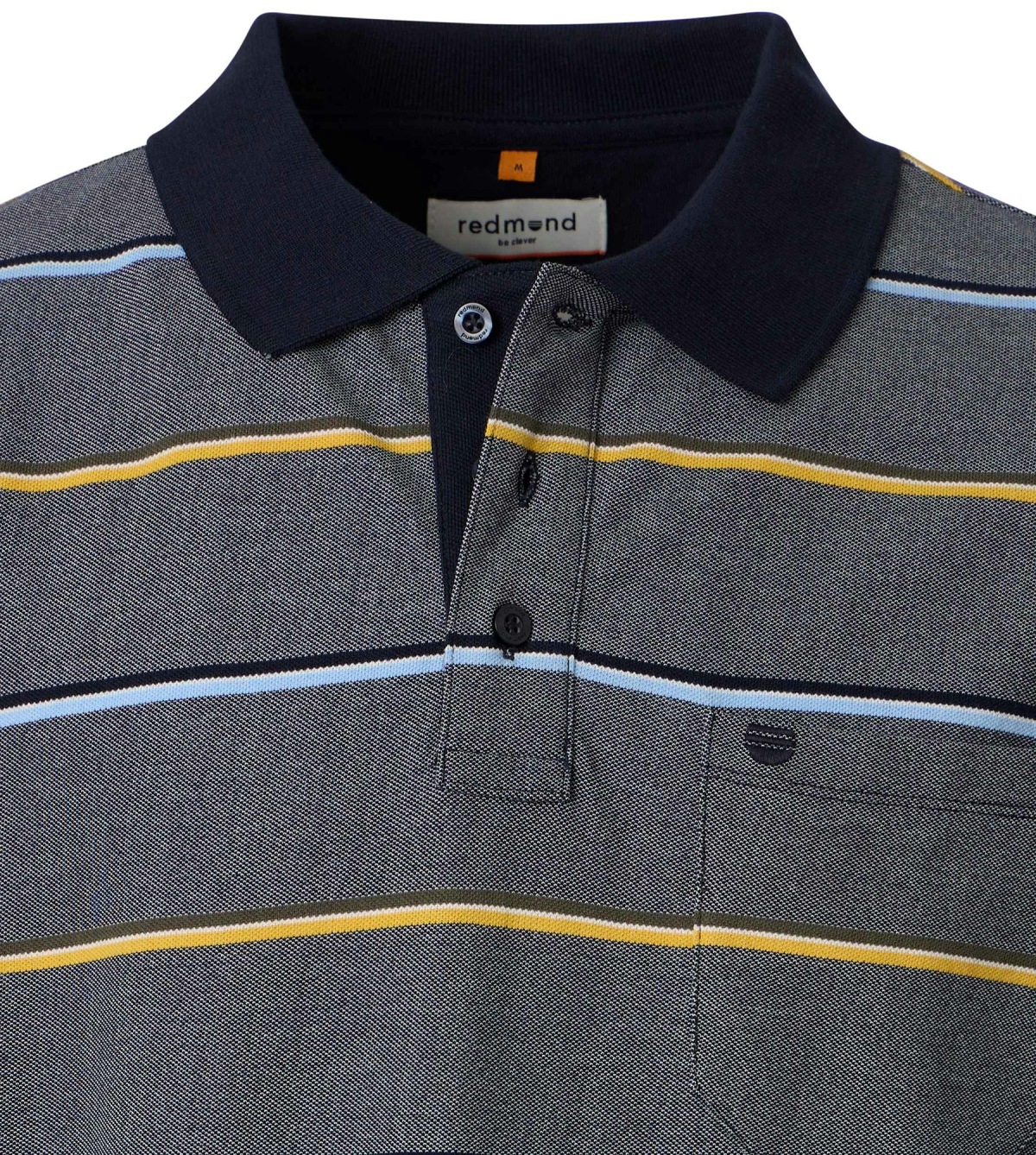 Redmond Poloshirt - Regular Fit - Piqué - Streifen - blau
