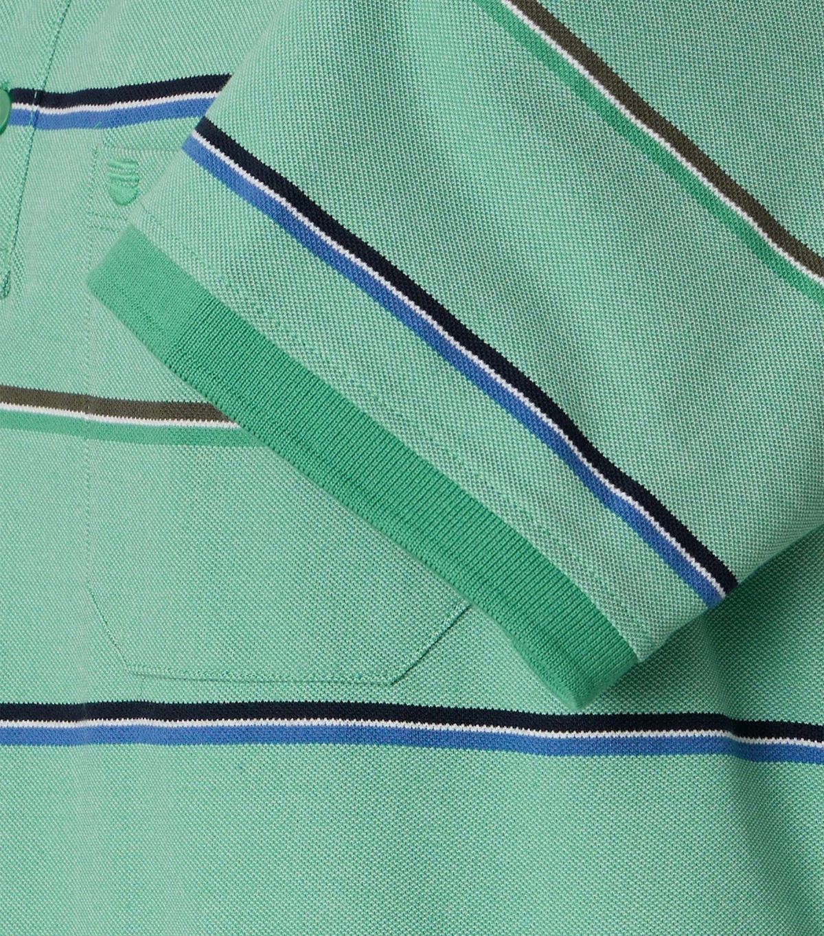 Redmond Poloshirt - Regular Fit - Piqué - Streifen - grün