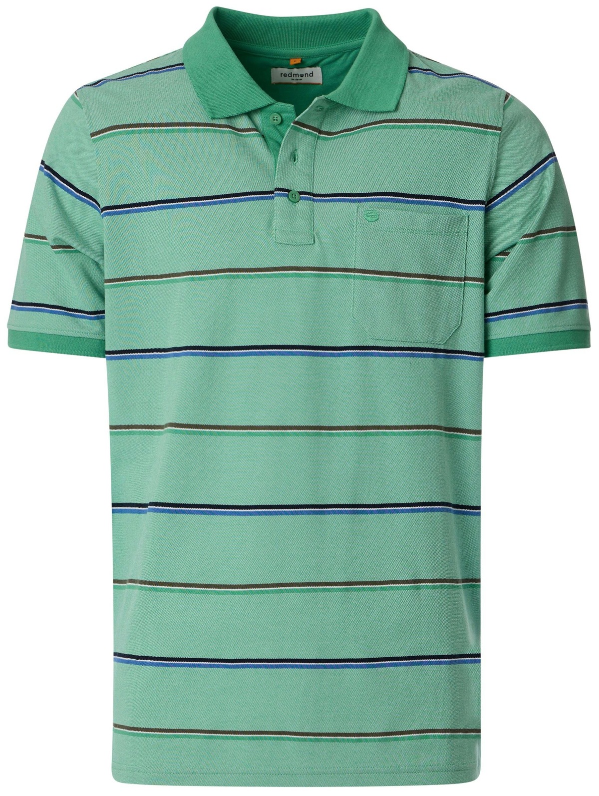 Redmond Poloshirt - Regular Fit - Piqué - Streifen - grün
