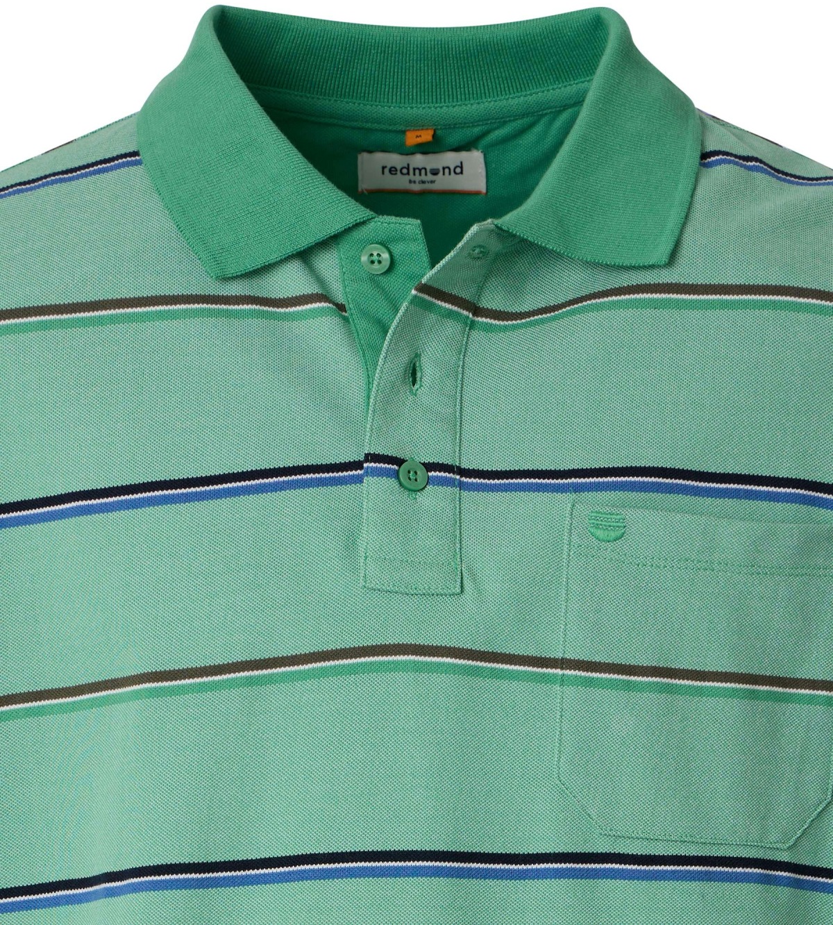 Redmond Poloshirt - Regular Fit - Piqué - Streifen - grün