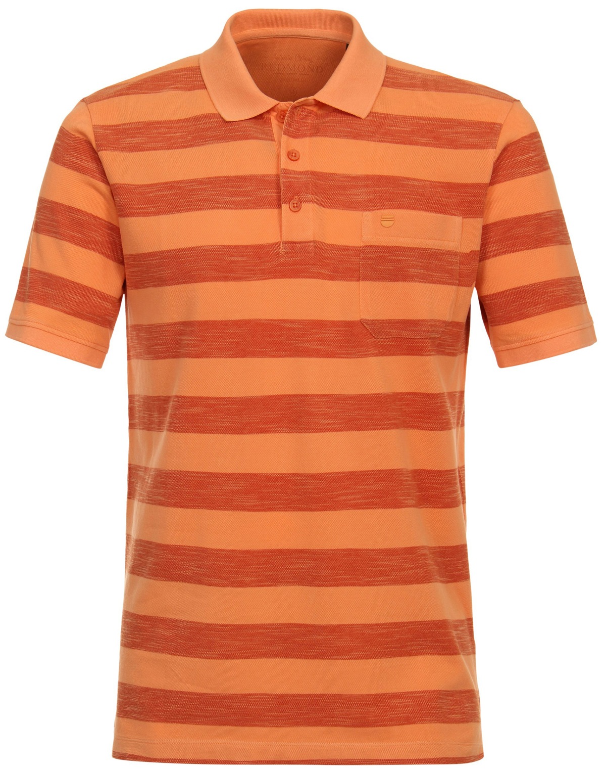 Redmond Poloshirt - Regular Fit - Piqué - Streifen - orange