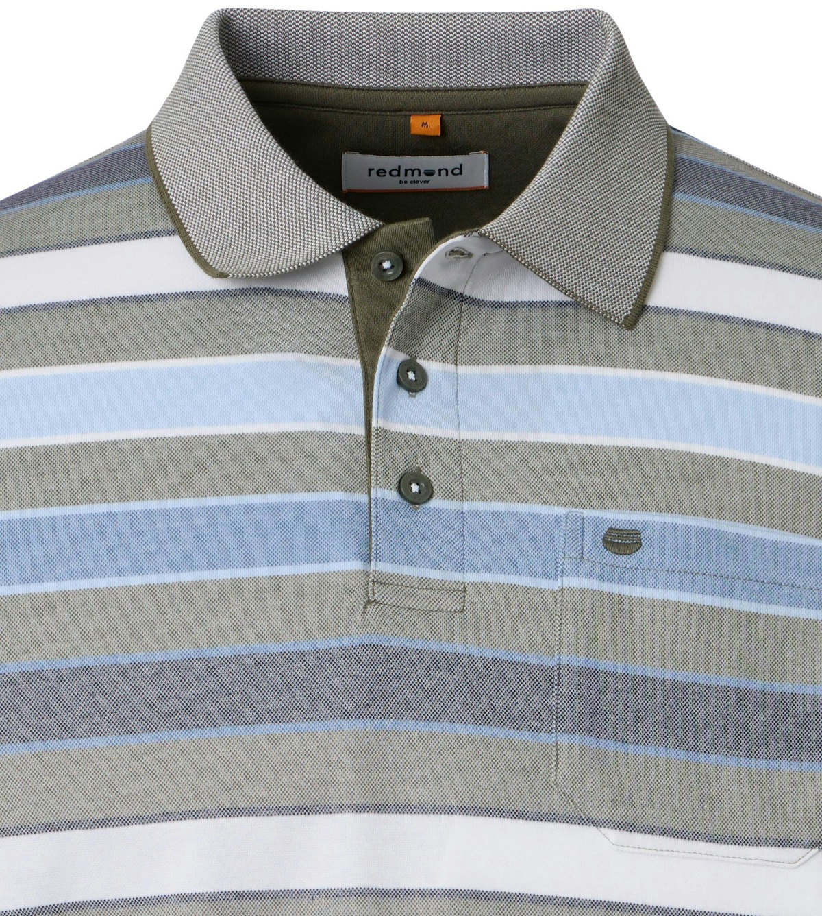 Redmond Poloshirt - Regular Fit - Streifen - grün