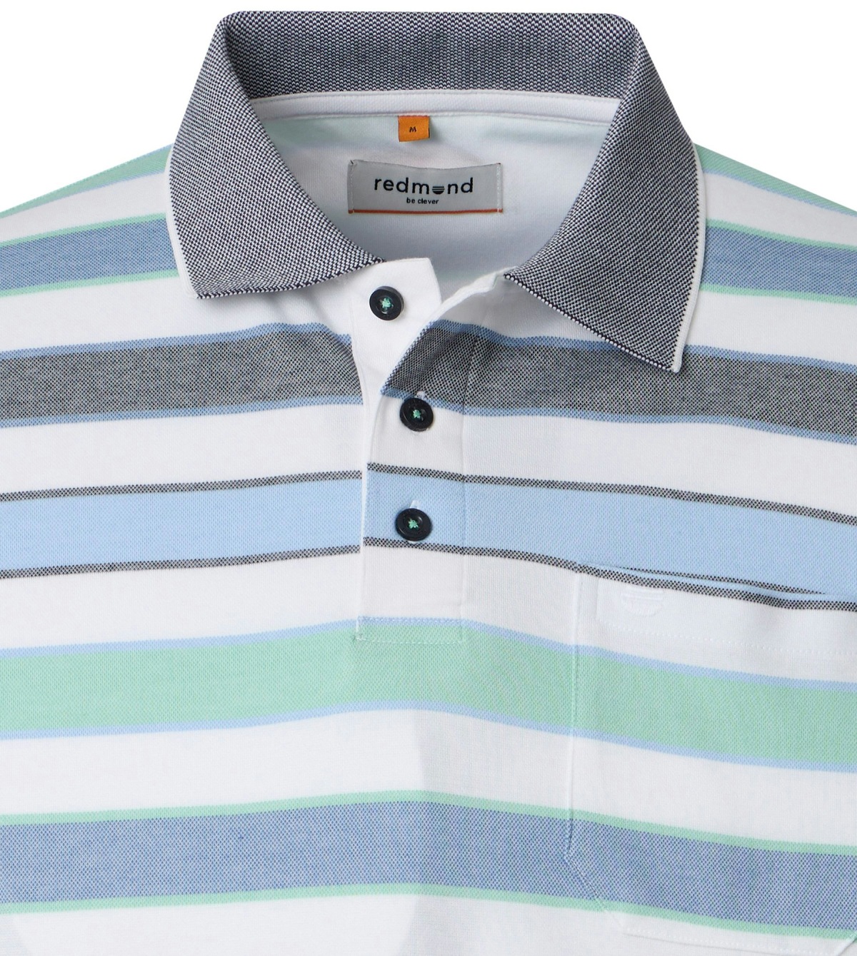 Redmond Poloshirt - Regular Fit - Streifen - grün