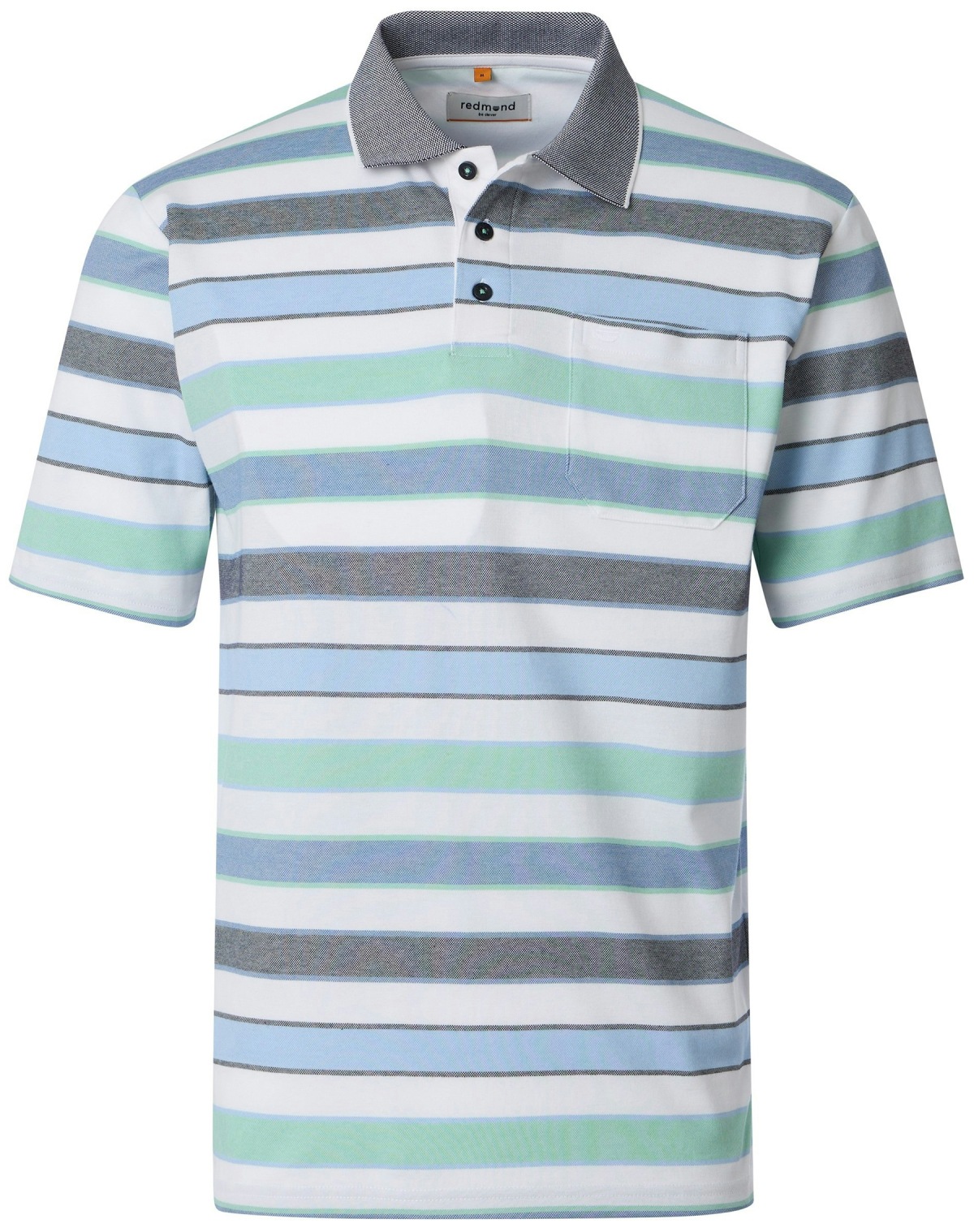 Redmond Poloshirt - Regular Fit - Streifen - grün