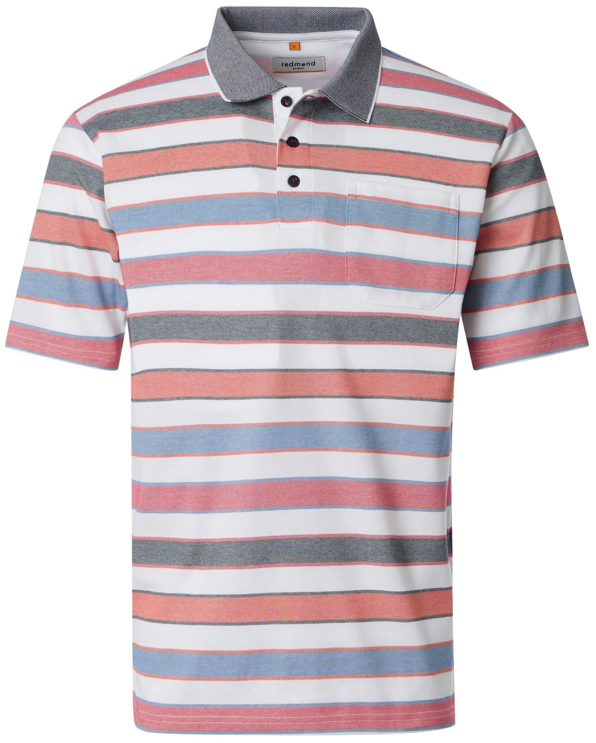 Redmond Poloshirt - Regular Fit - Streifen - rot