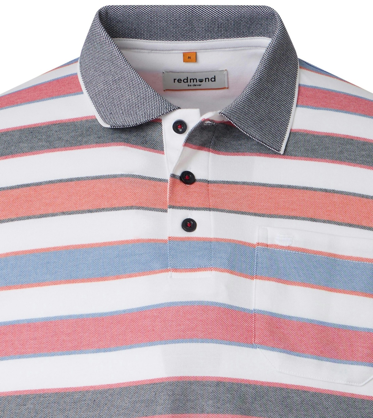 Redmond Poloshirt - Regular Fit - Streifen - rot
