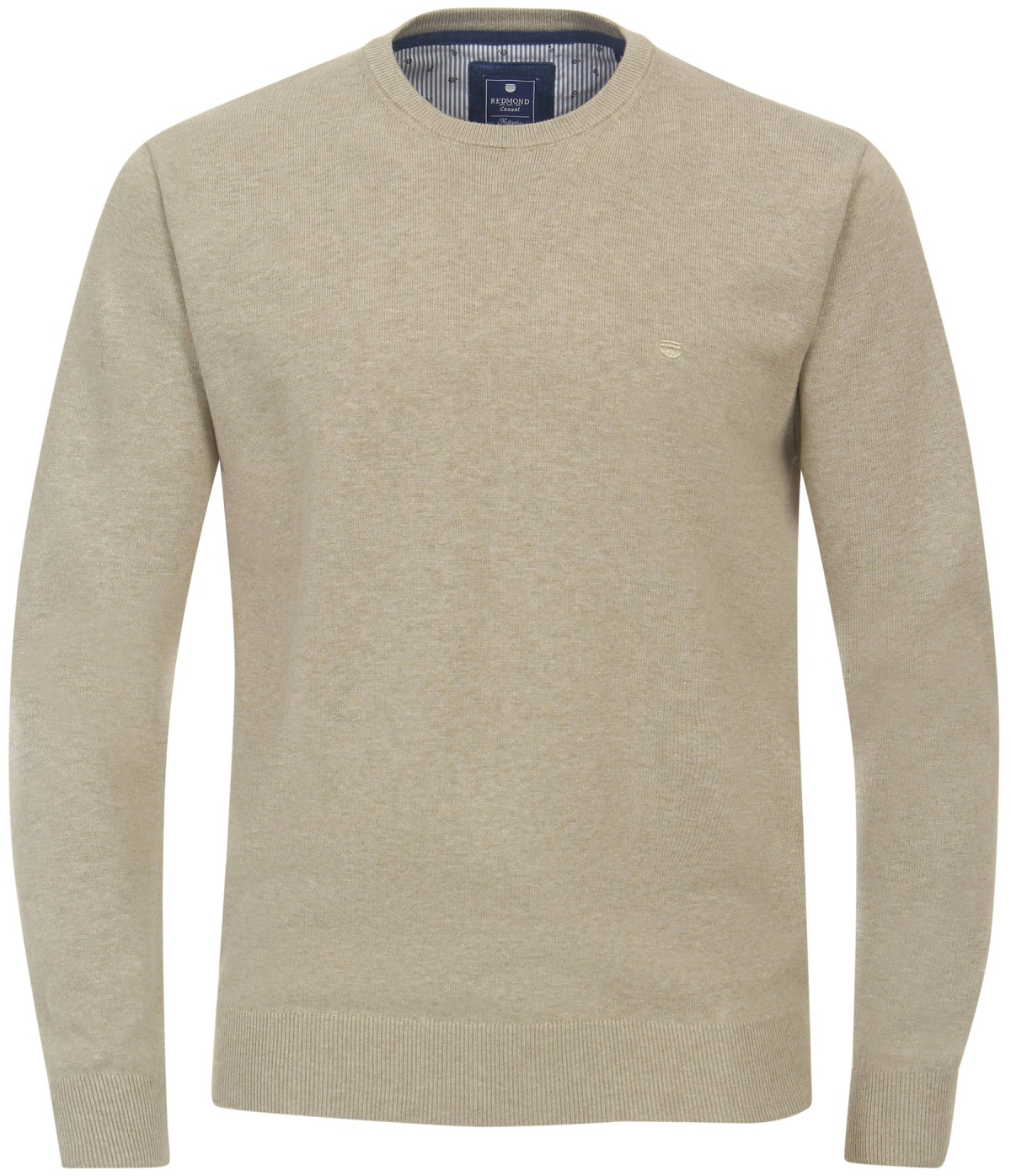 Redmond Pullover - Rundhals-Ausschnitt - beige