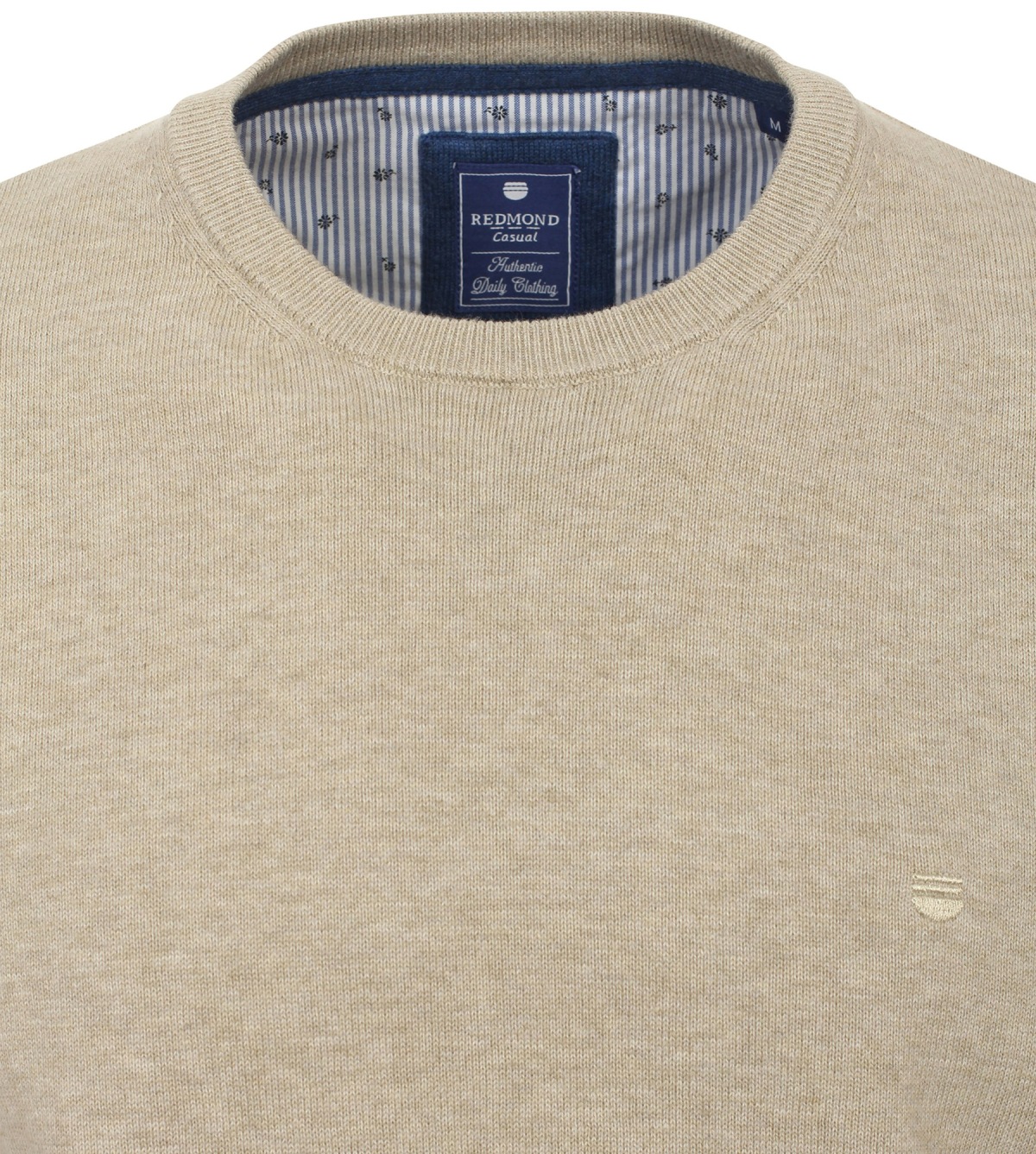 Redmond Pullover - Rundhals-Ausschnitt - beige