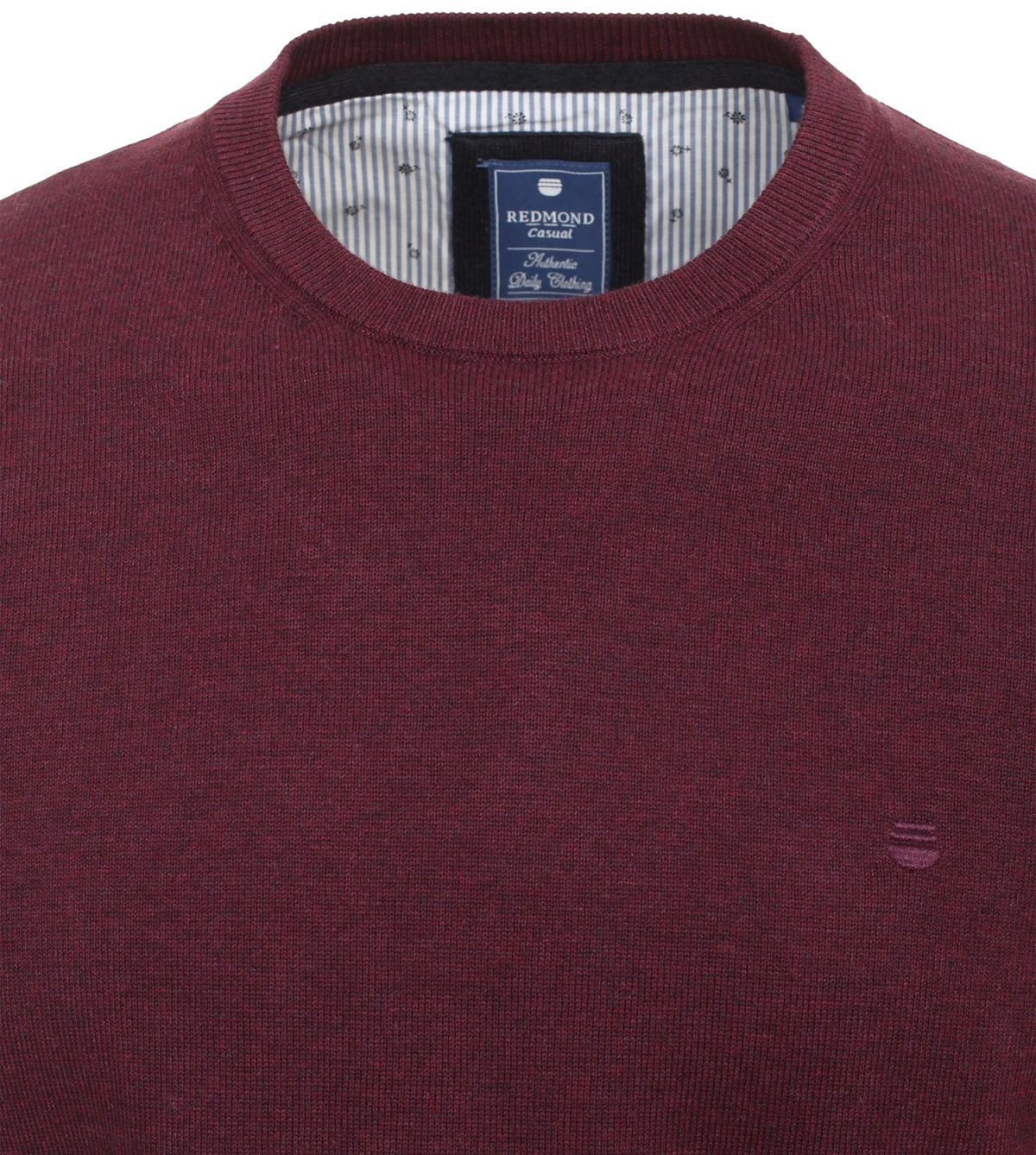 Redmond Pullover - Rundhals-Ausschnitt - bordeauxrot