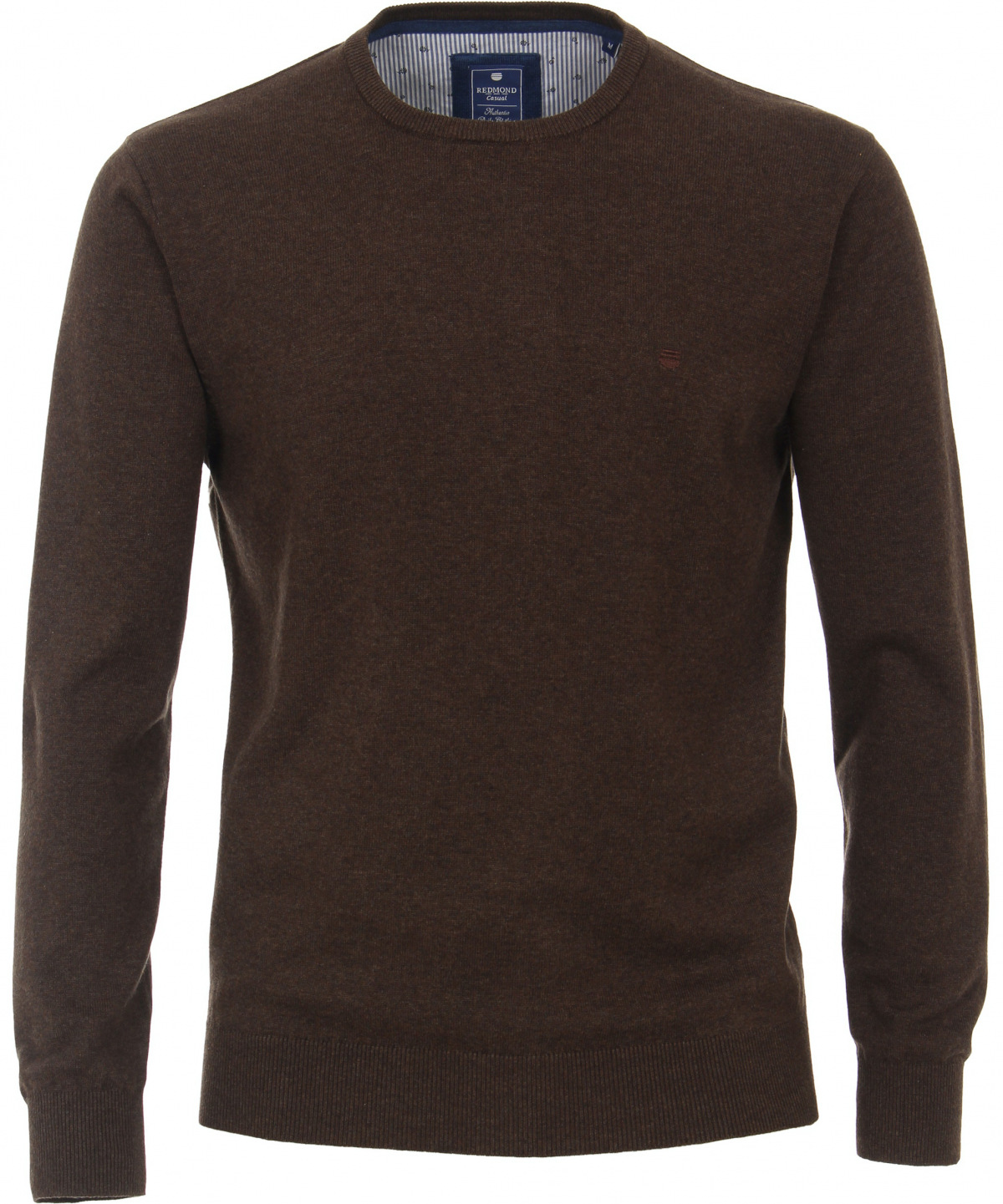 Redmond Pullover - Rundhals-Ausschnitt - braun