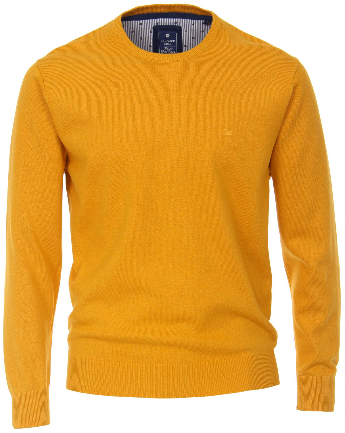 Redmond Pullover - Rundhals-Ausschnitt - gelb