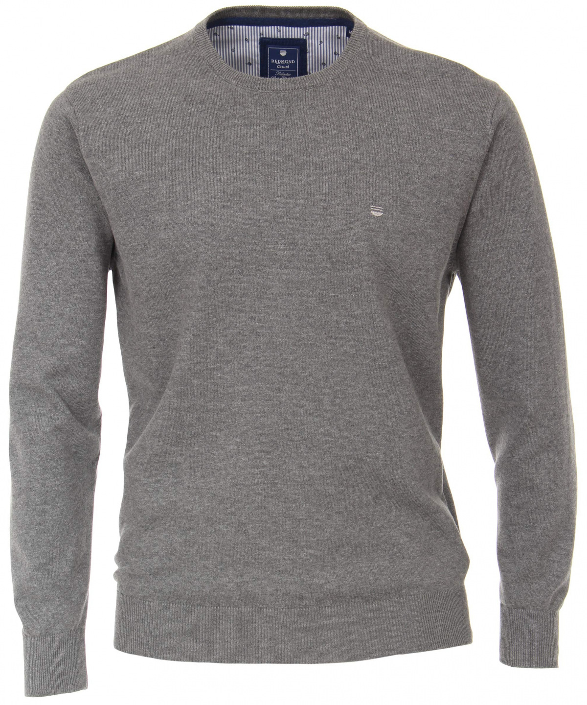 Redmond Pullover - Rundhals-Ausschnitt - grau