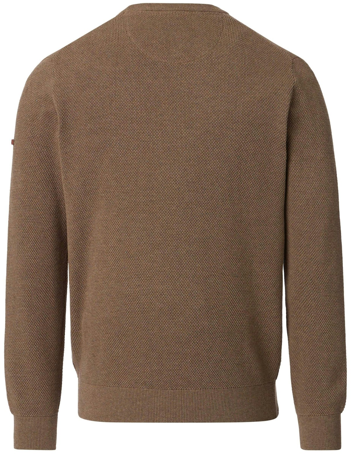 Redmond Pullover - Rundhals-Ausschnitt - Struktur - braun