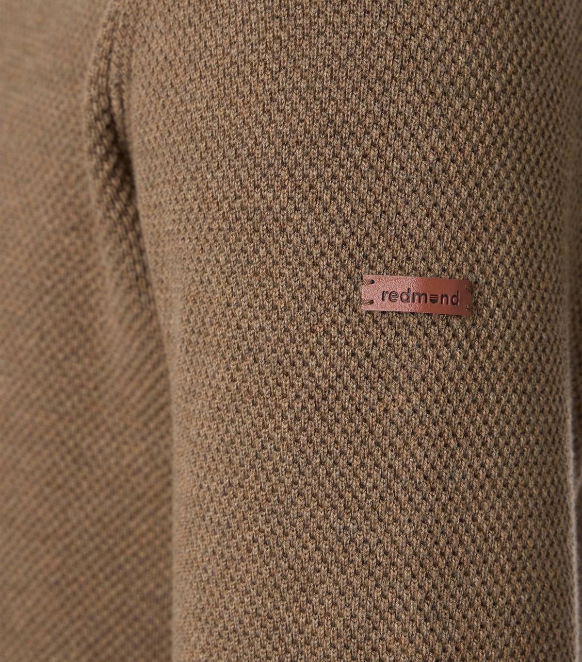 Redmond Pullover - Rundhals-Ausschnitt - Struktur - braun