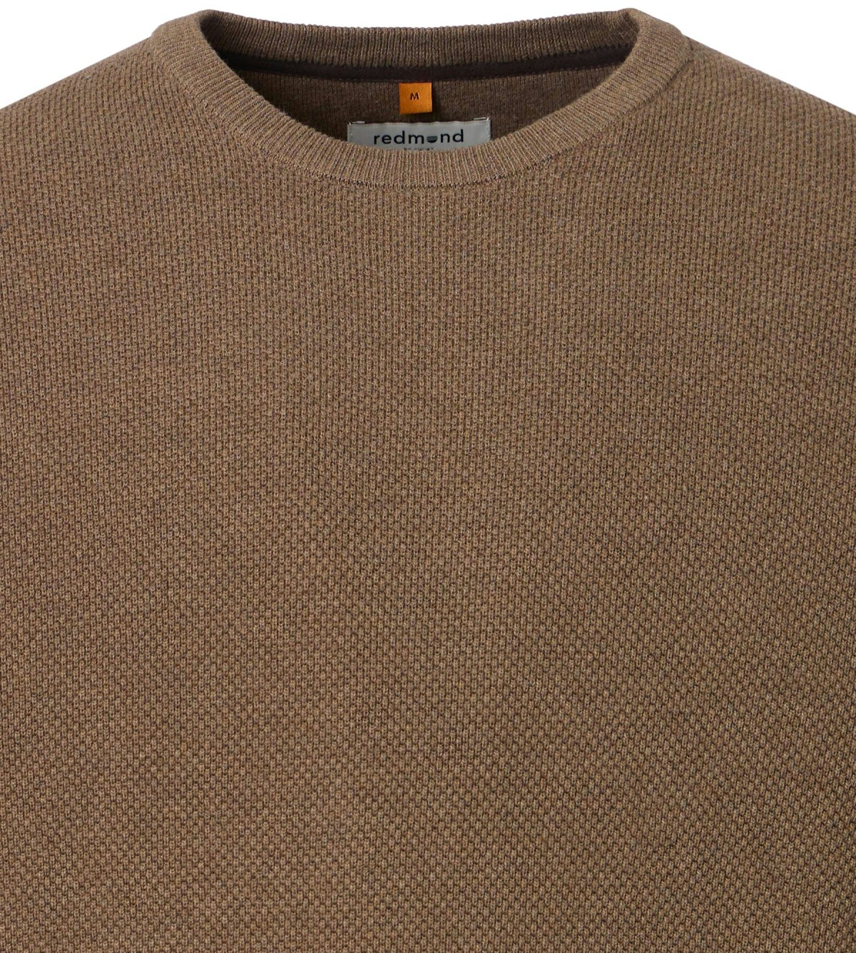 Redmond Pullover - Rundhals-Ausschnitt - Struktur - braun