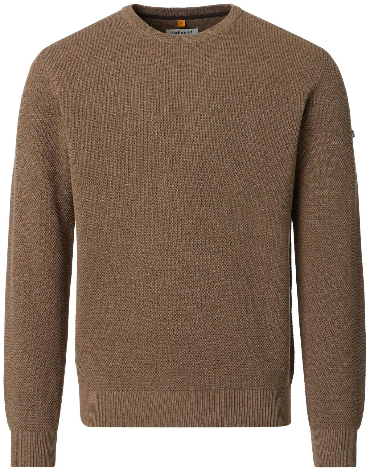 Redmond Pullover - Rundhals-Ausschnitt - Struktur - braun