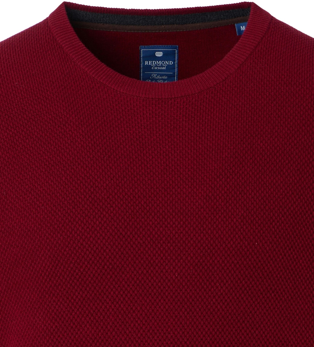 Redmond Pullover - Rundhals-Ausschnitt - Struktur - rot
