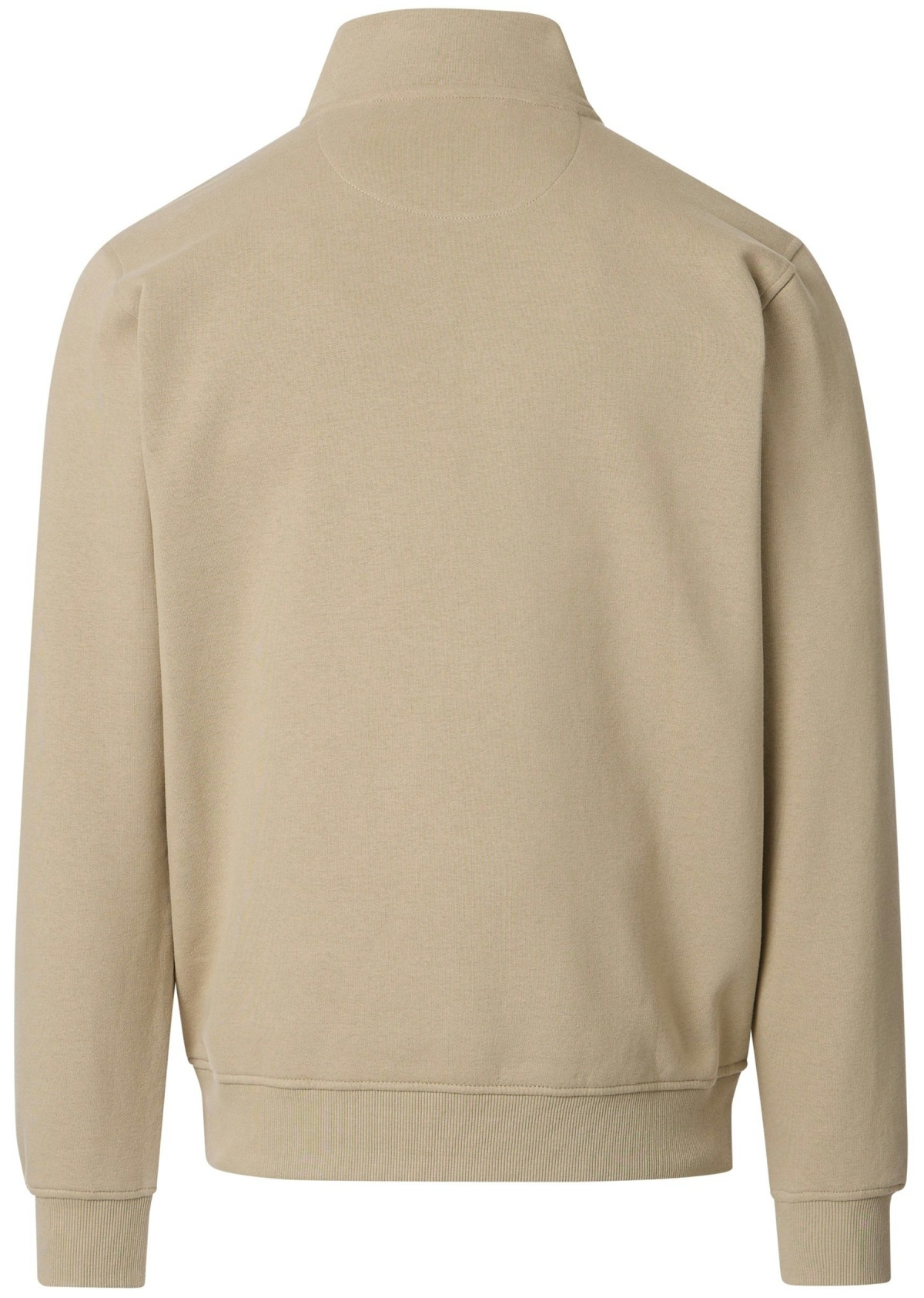 Redmond Pullover - Troyerkragen mit Reissverschluss - beige