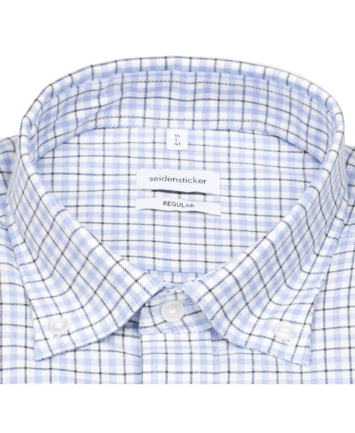 Seidensticker Hemd - Regular Fit - Button Down - kariert - blau