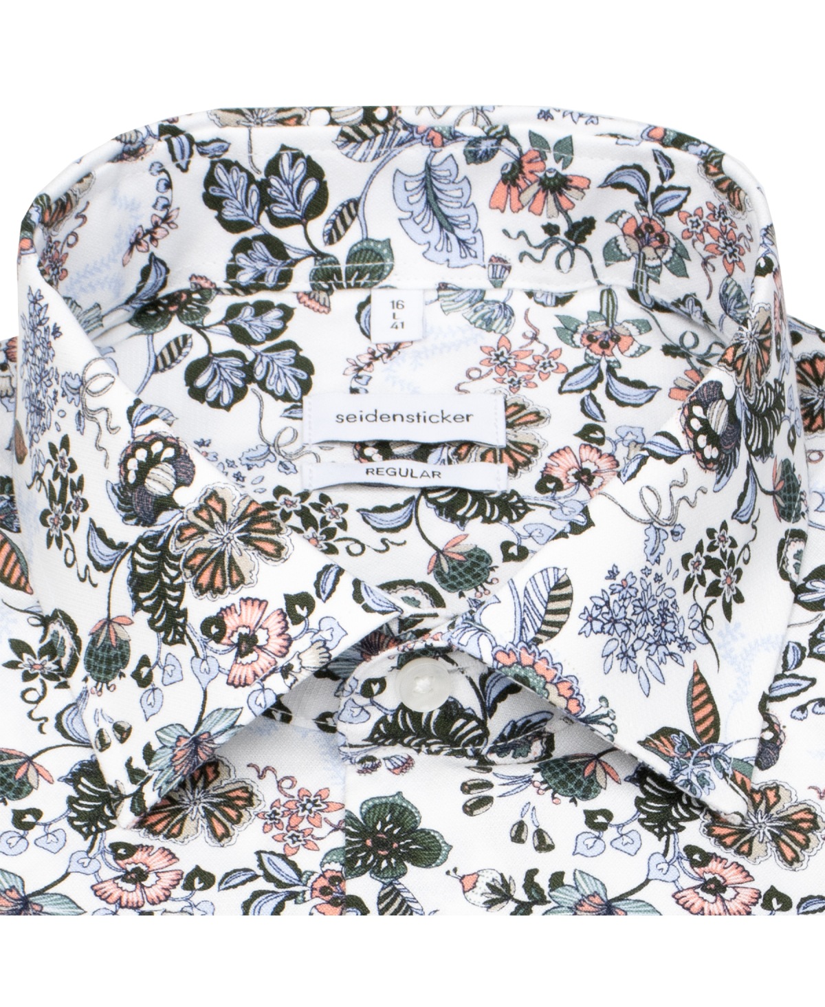 Seidensticker Hemd - Regular Fit - florales Muster - mehrfarbig - ohne OVP