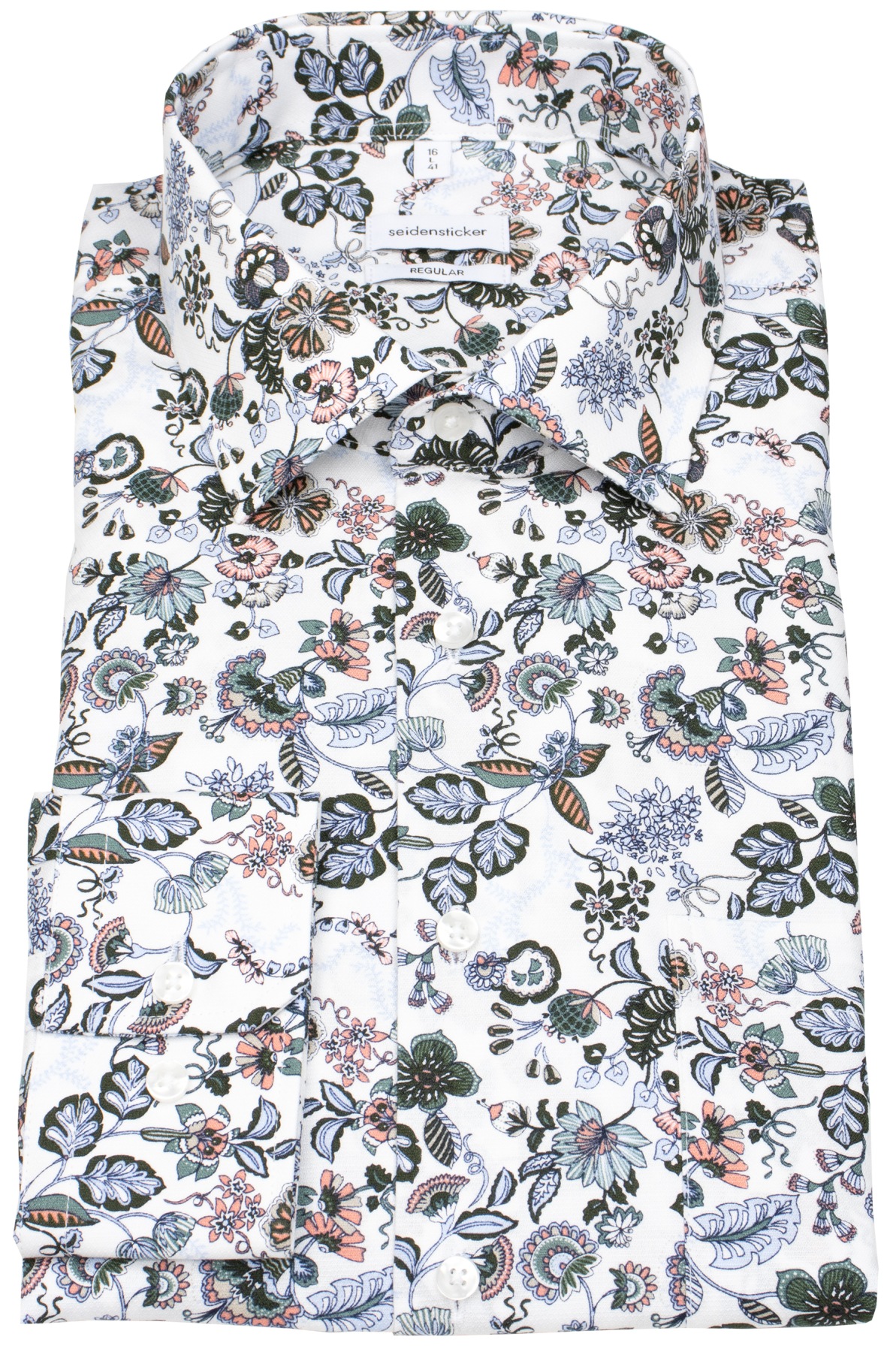 Seidensticker Hemd - Regular Fit - florales Muster - mehrfarbig - ohne OVP