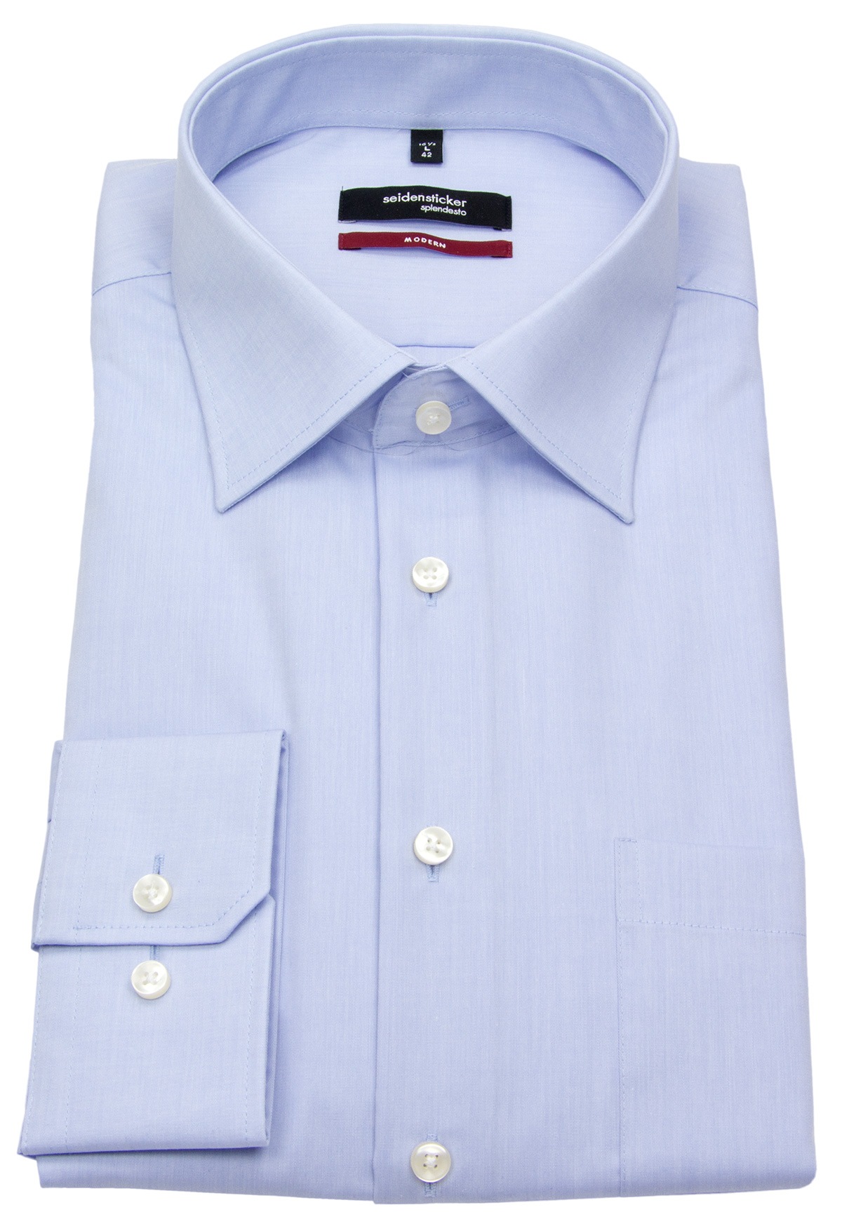 Seidensticker Hemd - Regular Fit - Kentkragen - Chambray - hellblau